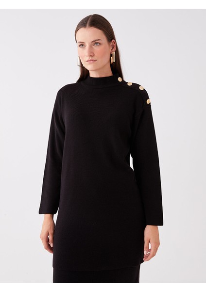 Yeni Sezon Yarım Balıkçı Yaka Oversize Kadın Triko Kazak modelleri