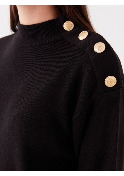 Yeni Sezon Yarım Balıkçı Yaka Oversize Kadın Triko Kazak fırsatları