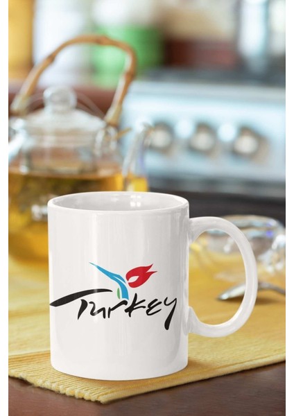 Turkey Baskılı Porselen Kupa Bardak