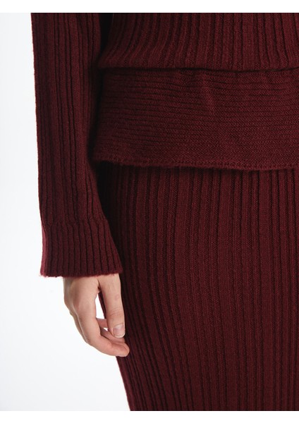 Yeni Sezon Dar Fit Dokulu Kadın Triko Etek modelleri