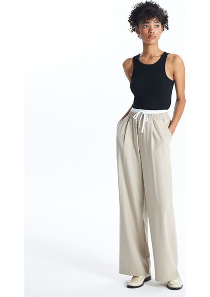 Yeni Sezon Beli Lastikli Kadın Pantolon