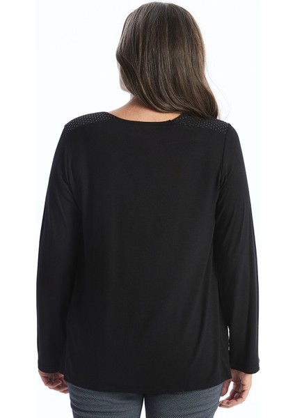 Yeni Sezon Kare Yaka Parlak Taşlı Uzun Kollu Kadın Bluz fırsatları