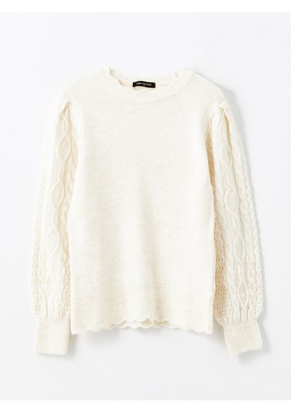 Yeni Sezon Bisiklet Yaka Kendinden Desenli Kadın Triko Kazak indirimleri