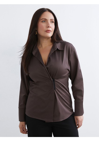 Yeni Sezon Büzgülü Kadın Gömlek