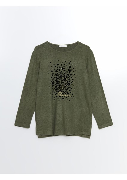 Yeni Sezon Bisiklet Yaka Desenli Kadın Bluz