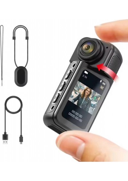 S70 Mıknatıslı Yaka Kamerası Hd Kalite, 30 Fps, Kolay Bağlantı, Boyun Askısı 2.7k Siyah fiyatları