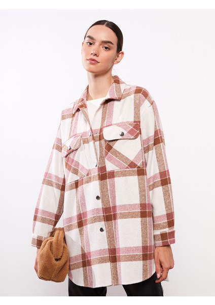 Yeni Sezon Ekose Uzun Kollu Flanel Kadın Oduncu Gömlek Ceket
