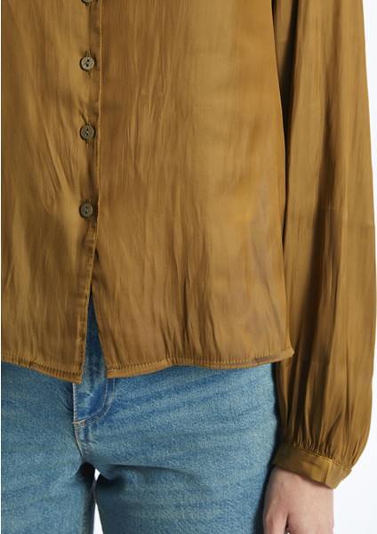 Yeni Sezon V Yaka Saten Kadın Bluz modelleri