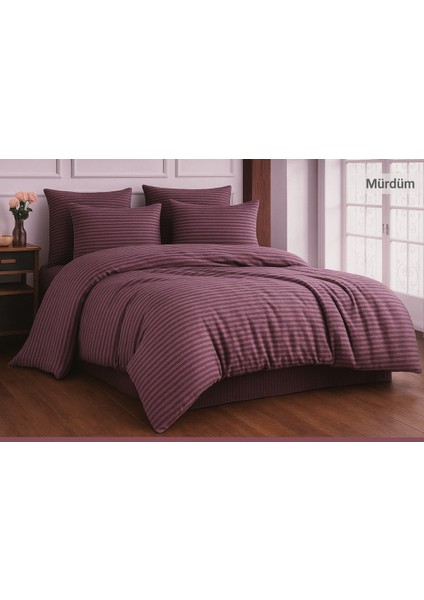 Premıum Mürdüm Renk Pamuk Saten Çift Kişilik Nevresim Takımı Kutusuz fiyatları