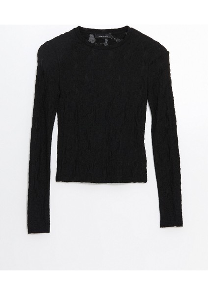 Yeni Sezon Bisiklet Yaka Dokulu Kadın Bluz indirimleri