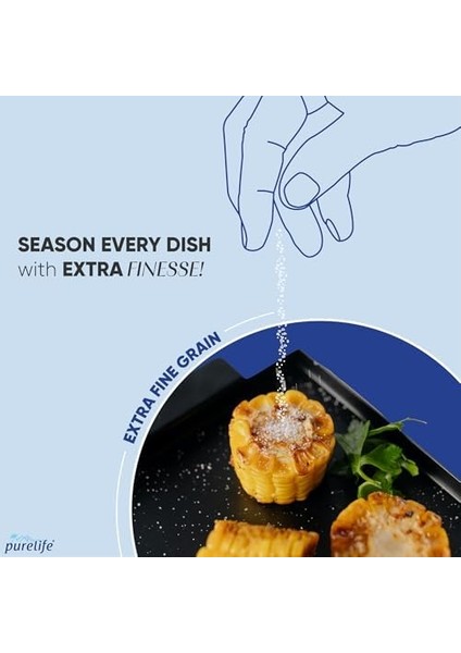 Purelife Aegean Deniz Tuzu - Ince Iyotlu Beyaz Doypack - 800 gr modelleri