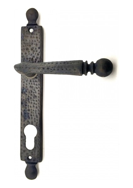 Antika Tarz Dekoratif Pirinç Misket Oda Kapı Kolu - 245X34 Mm, Oksit