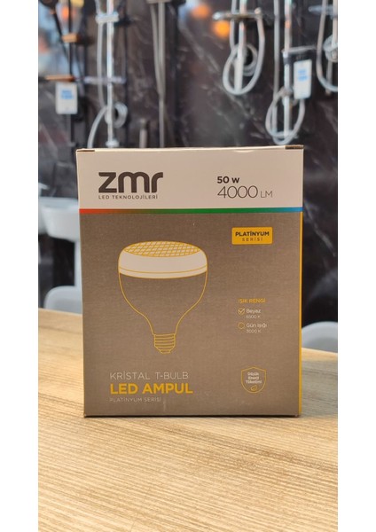 5 Adet 50 Watt Kristal Torch LED Ampul Beyaz Işık 6500K