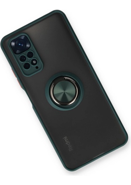 Redmi Note 11 Kılıf Montreal Yüzüklü Silikon Kapak - Yeşil fiyatları