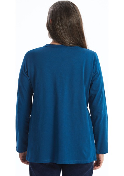 Yeni Sezon Kaçık Yaka Düz Uzun Kollu Kadın Bluz fırsatları