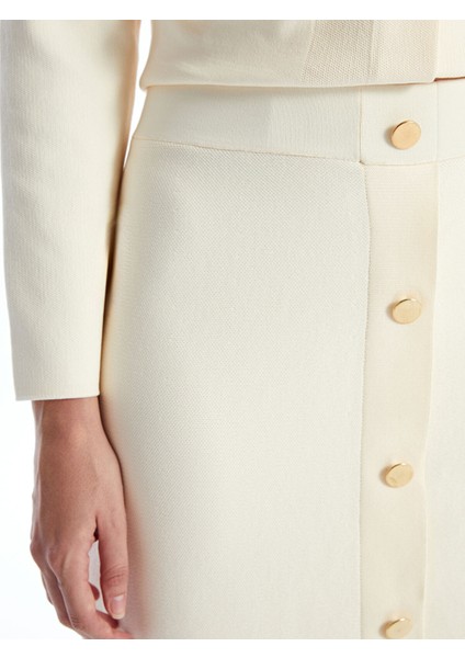 Yeni Sezon Kadın Beli Lastikli Düz Triko Etek indirimleri