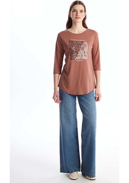 Yeni Sezon Bisiklet Yaka Pul Işlemeli Kadın Bluz fiyatları