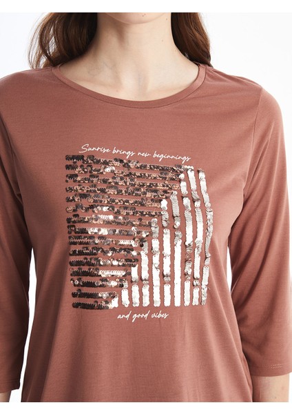 Yeni Sezon Bisiklet Yaka Pul Işlemeli Kadın Bluz modelleri