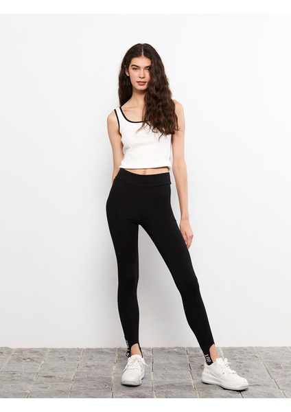 Yeni Sezon Kadın Beli Lastikli Düz Tayt fiyatları
