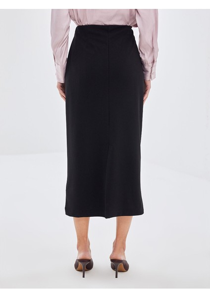 Yeni Sezon Dar Fit Düz Krep Kadın Etek fırsatları