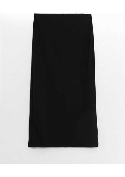 Yeni Sezon Dar Fit Düz Krep Kadın Etek indirimleri