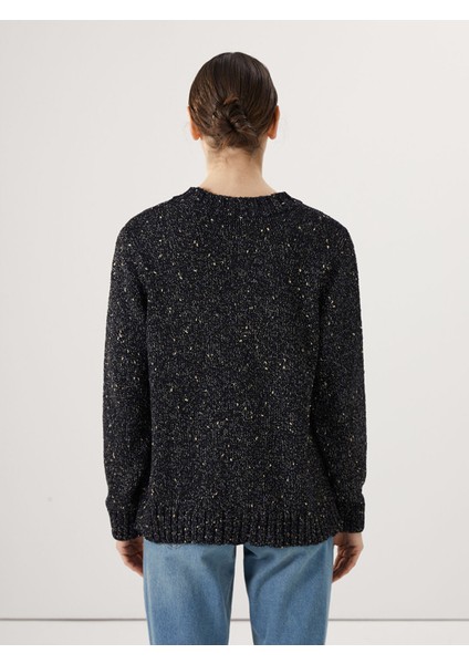 Yeni Sezon Bisiklet Yaka Desenli Kadın Triko Kazak fırsatları