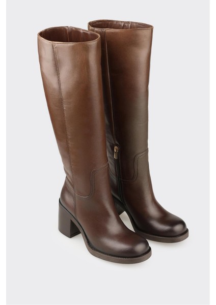 Kahve Deri Kadın Çizme fiyatları