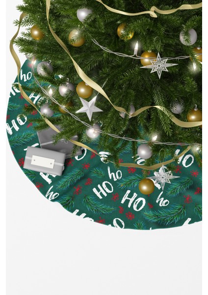 Yeşil Ho Ho Yazılı Yılbaşı Çam Ağacı Örtüsü fiyatları