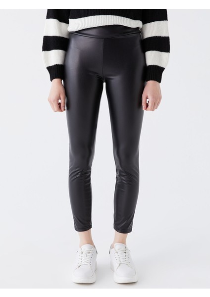 Yeni Sezon Kadın Beli Lastikli Düz Tayt modelleri