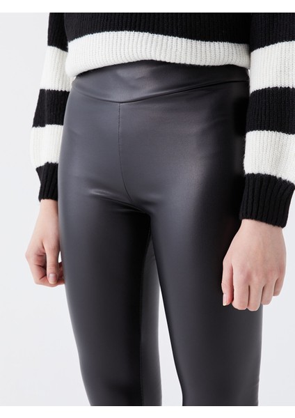 Yeni Sezon Kadın Beli Lastikli Düz Tayt fırsatları