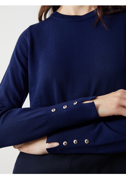 Yeni Sezon Bisiklet Yaka Düz Uzun Kollu Kadın Triko Kazak modelleri