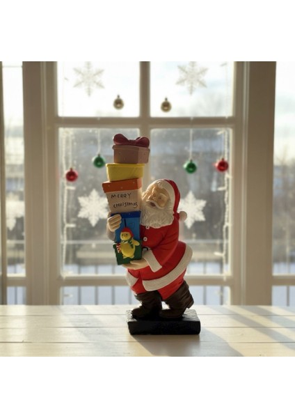 Noel Baba Dekoru – Merry Christmas Hediye Kutu Süs Obje Yılbaşı Masaüstü Biblo fiyatları