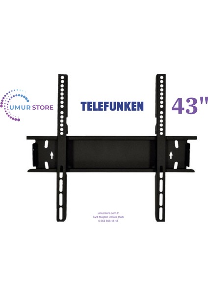 Telefunken 43TF8580A Full Hd 43" 109 Ekran Uydu Alıcılı Android 42”, 43”, 49”, 50” Uyumlu LCD LED Tv Sabit Duvar Askı Aparatı