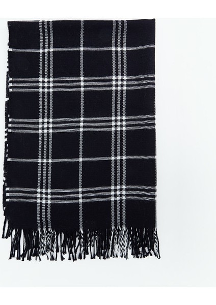 Yeni Sezon Ekose Desenli Püsküllü Kadın Atkı fiyatları