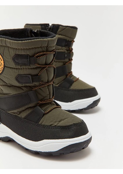 Lcw Steps Haki Bağcık ve Fermuarlı Erkek Bebek Kar Botu modelleri