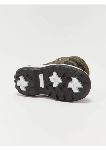 Lcw Steps Haki Bağcık ve Fermuarlı Erkek Bebek Kar Botu