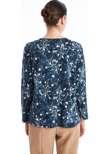 Yeni Sezon Bisiklet Yaka Desenli Kadın Bluz fırsatları