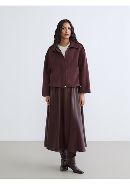 Yeni Sezon Gömlek Yaka Kadın Süet Görünümlü Ceket fiyatları