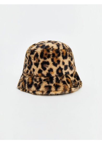 Yeni Sezon Leopar Desenli Kadın Bucket Şapka