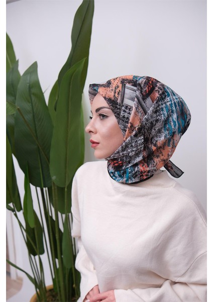 Renkli Karma Desen Dijital Soft Eşarp