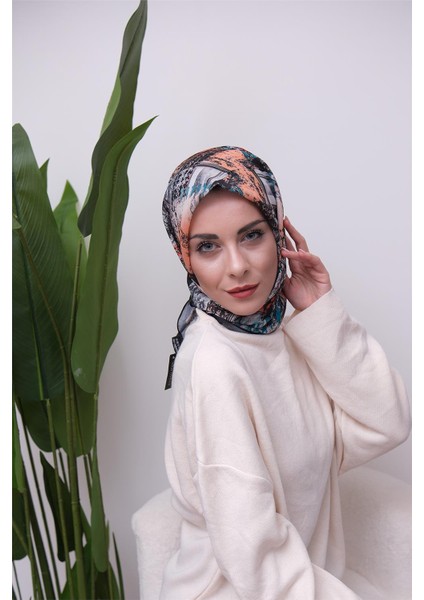 Renkli Karma Desen Dijital Soft Eşarp modelleri