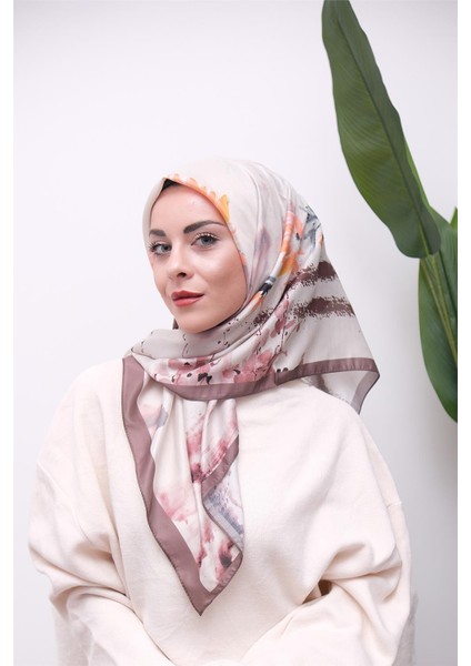 Renkli Karma Desen Dijital Soft Eşarp