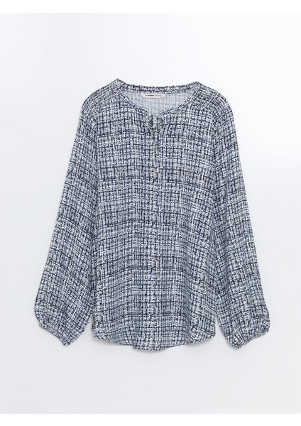 Yeni Sezon Bağlamalı Yaka Desenli Kadın Bluz indirimleri