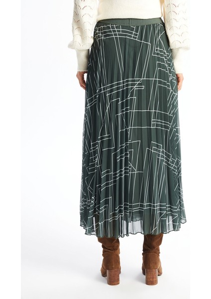 Yeni Sezon Beli Lastikli Desenli Pileli Kadın Etek fırsatları