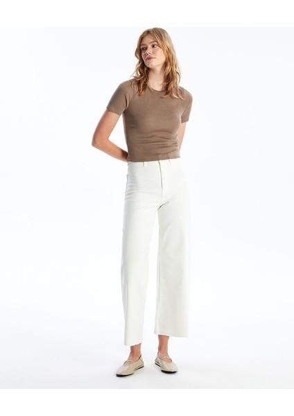 Yeni Sezon Bisiklet Yaka Düz Kısa Kollu Kadın Triko Kazak fiyatları