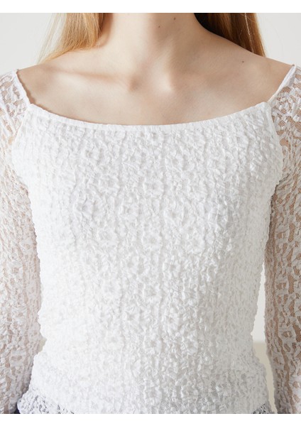 Yeni Sezon Kayık Yaka Dokulu Kadın Bluz modelleri