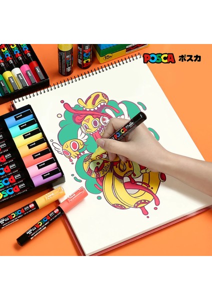 Posca Uni Pc-1mr Renkli Boya Marker Kalemler Ultra Ince 0,7 mm (1 Adet Siyah+1 Adet Beyaz) modelleri