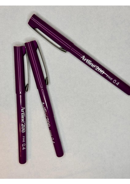 200 Fineliner 0.4mm Keçe Uçlu Kalem ( 3 Adet) modelleri