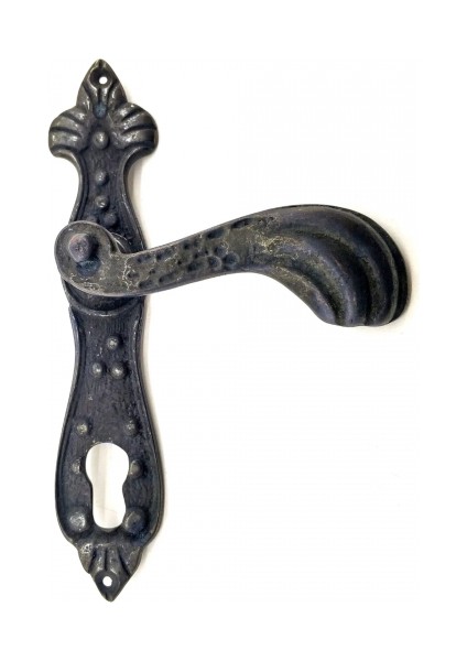 Antika Tarz Dekoratif Pirinç Mevlana Yale Kapı Kolu - 228X48 Mm, Oksit
