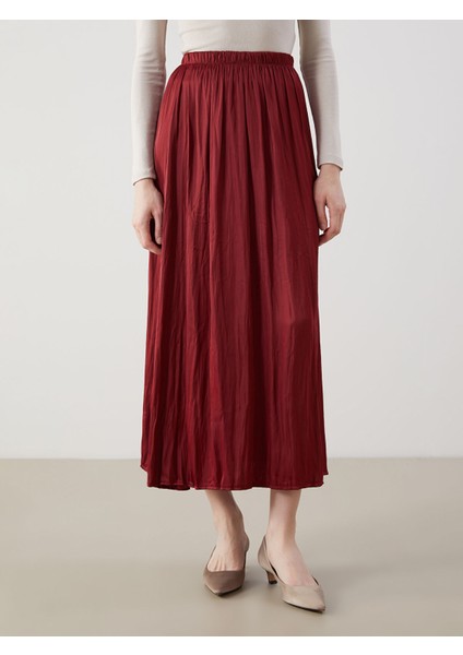 Yeni Sezon Beli Lastikli Saten Kadın Etek fiyatları